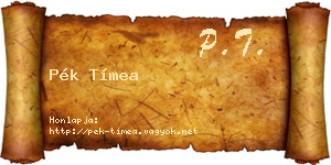 Pék Tímea névjegykártya