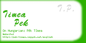 timea pek business card